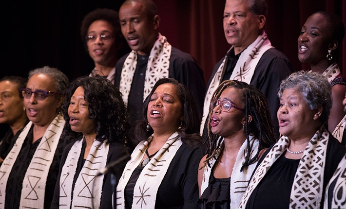 Alumni Gospel Choir performing