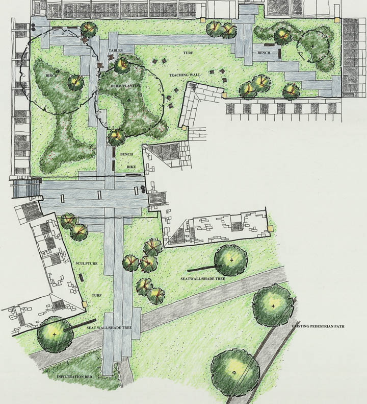 Breezeway Entrance and Harry Wood Garden Lanscaping Plan