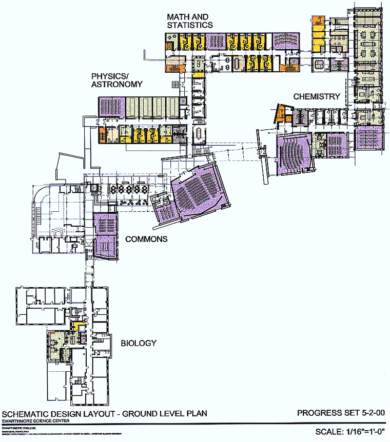 first-floor floor plan of proposed science center